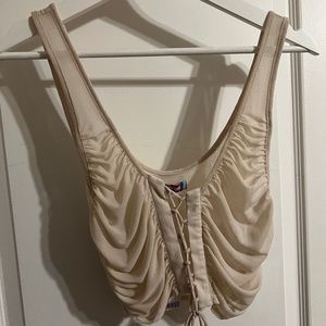 Urban Outfitters Cropped Mesh Tank